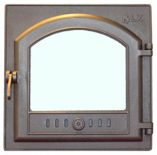 Дверка каминная со стеклом LK 410/410